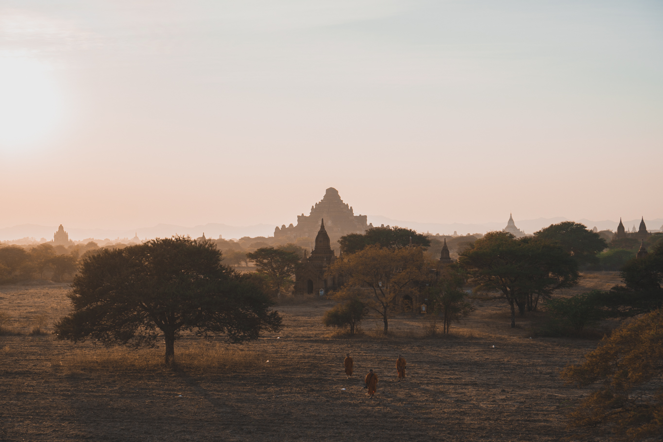 Coucher de soleil, Bagan